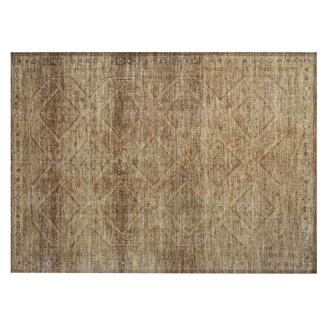 Addison Chantille ACN2060 Geometric Machine Made Transitional Khaki Rug