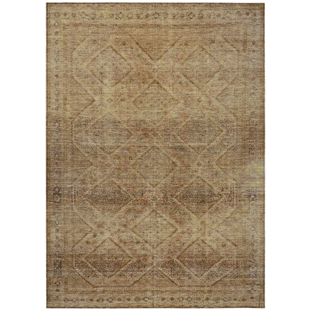 Addison Chantille ACN2060 Geometric Machine Made Transitional Khaki Rug