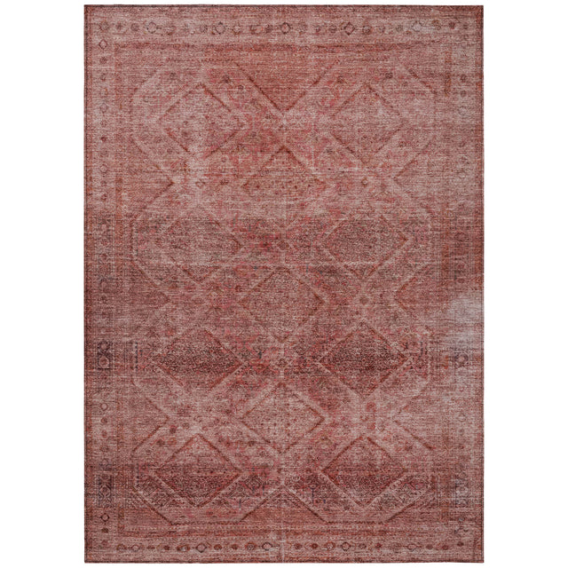 Addison Chantille ACN2060 Geometric Machine Made Transitional Pink Rug