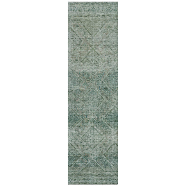 Addison Chantille ACN2060 Geometric Machine Made Transitional Teal Rug