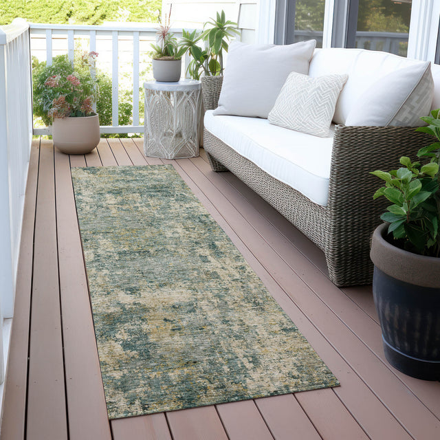 Addison Chantille ACN2061 Abstract Machine Made Transitional Aloe Rug