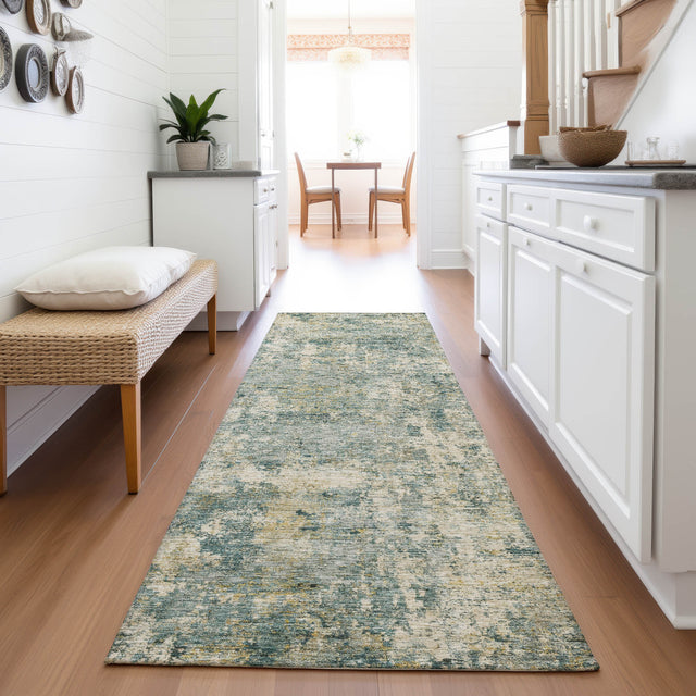 Addison Chantille ACN2061 Abstract Machine Made Transitional Aloe Rug