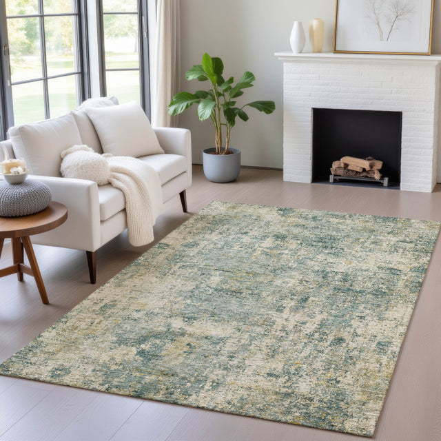 Addison Chantille ACN2061 Abstract Machine Made Transitional Aloe Rug