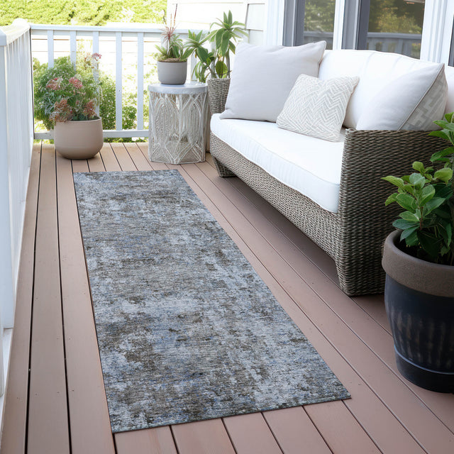 Addison Chantille ACN2061 Abstract Machine Made Transitional Blue Rug