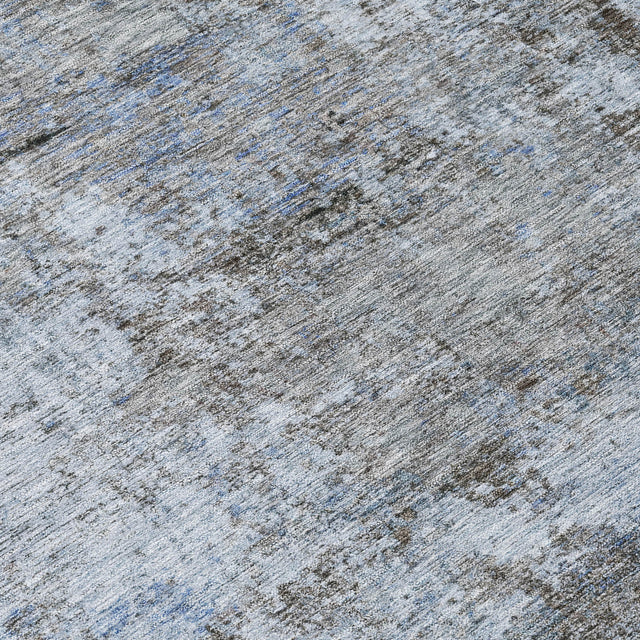 Addison Chantille ACN2061 Abstract Machine Made Transitional Blue Rug