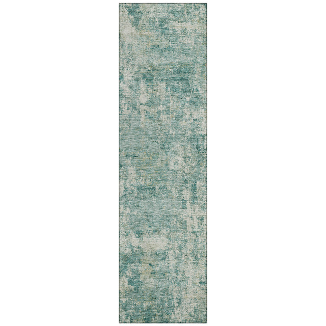 Addison Chantille ACN2061 Abstract Machine Made Transitional Teal Rug