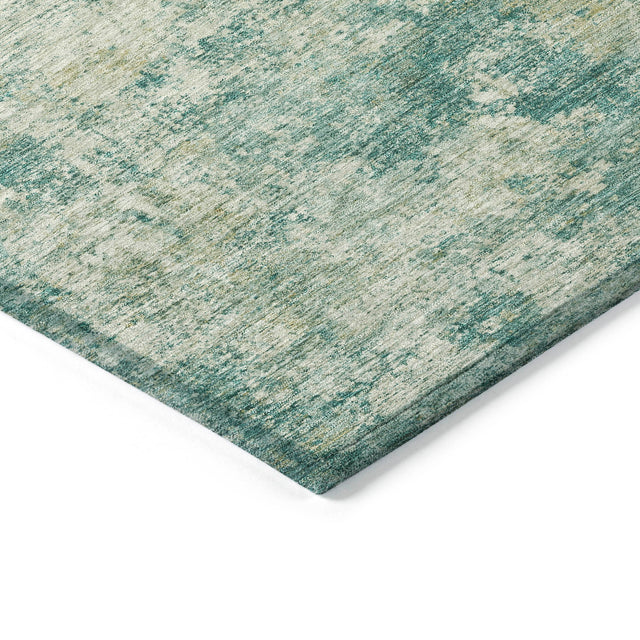 Addison Chantille ACN2061 Abstract Machine Made Transitional Teal Rug