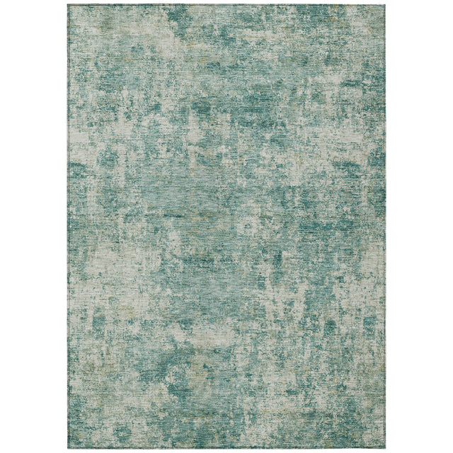 Addison Chantille ACN2061 Abstract Machine Made Transitional Teal Rug