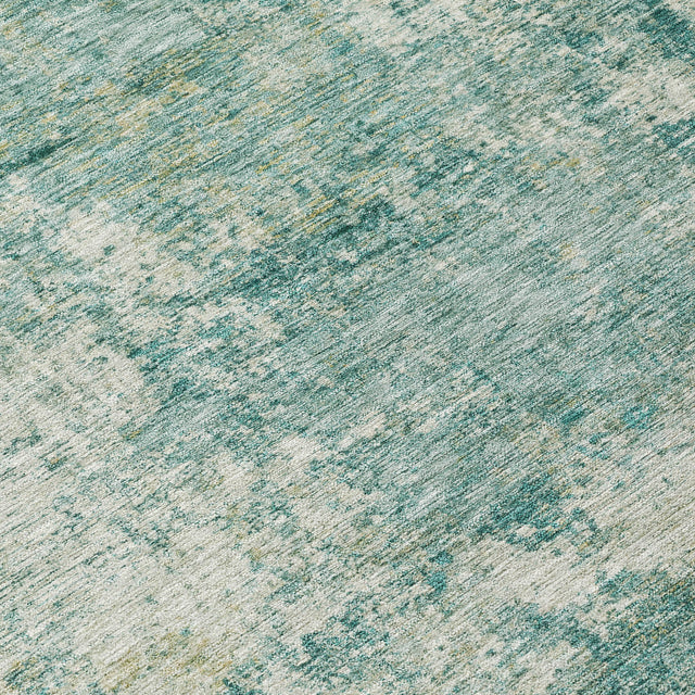 Addison Chantille ACN2061 Abstract Machine Made Transitional Teal Rug