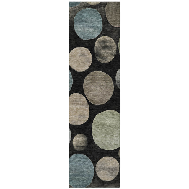 Addison Chantille ACN2062 Geometric Machine Made Transitional Black Rug