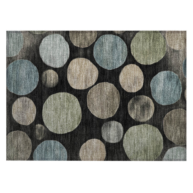 Addison Chantille ACN2062 Geometric Machine Made Transitional Black Rug