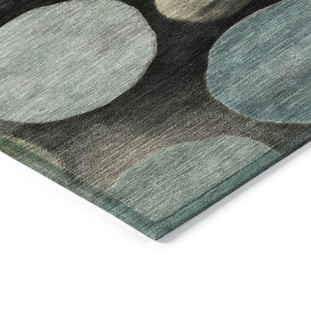 Addison Chantille ACN2062 Geometric Machine Made Transitional Black Rug