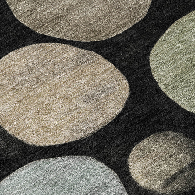 Addison Chantille ACN2062 Geometric Machine Made Transitional Black Rug