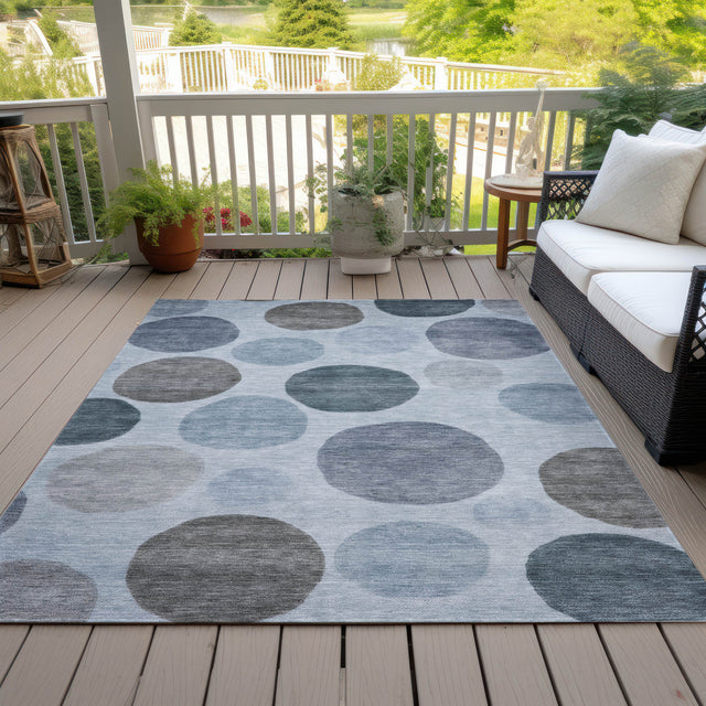 Addison Chantille ACN2062 Geometric Machine Made Transitional Blue Rug