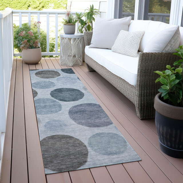 Addison Chantille ACN2062 Geometric Machine Made Transitional Blue Rug