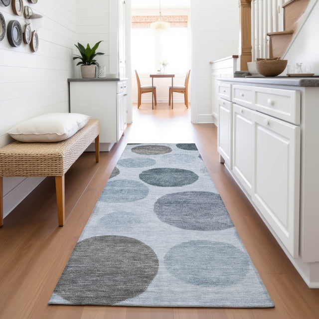 Addison Chantille ACN2062 Geometric Machine Made Transitional Blue Rug