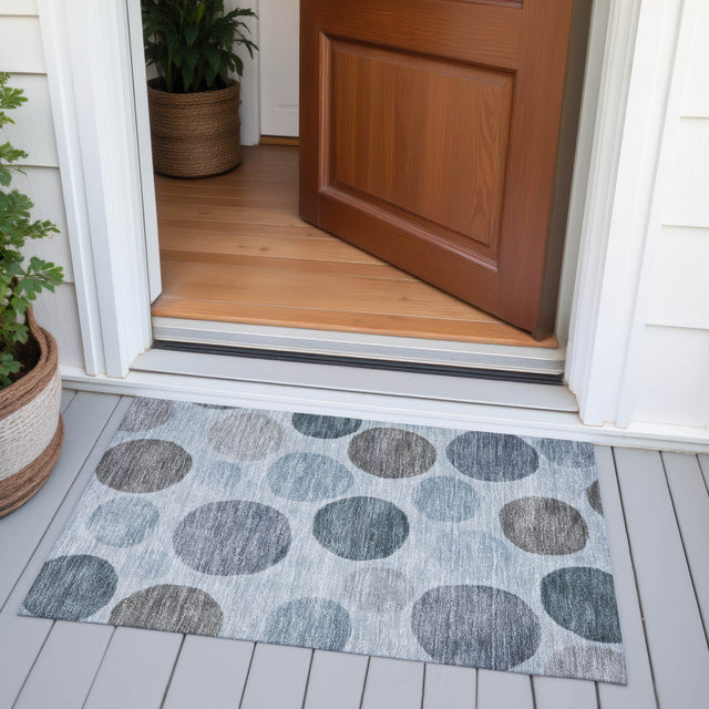 Addison Chantille ACN2062 Geometric Machine Made Transitional Blue Rug