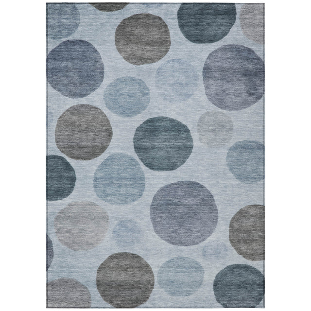 Addison Chantille ACN2062 Geometric Machine Made Transitional Blue Rug