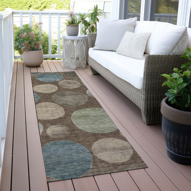 Addison Chantille ACN2062 Geometric Machine Made Transitional Chocolate Rug