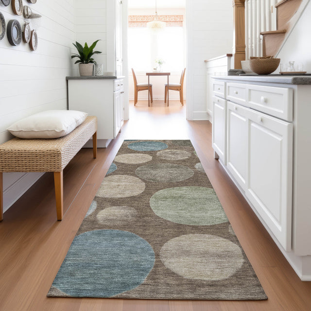 Addison Chantille ACN2062 Geometric Machine Made Transitional Chocolate Rug