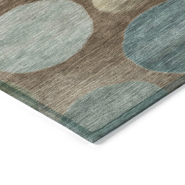 Addison Chantille ACN2062 Geometric Machine Made Transitional Chocolate Rug