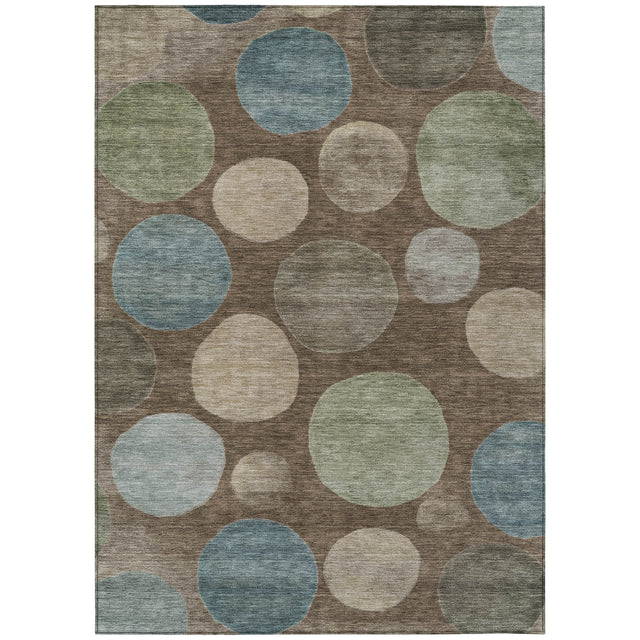 Addison Chantille ACN2062 Geometric Machine Made Transitional Chocolate Rug
