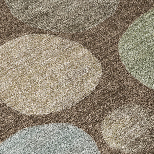 Addison Chantille ACN2062 Geometric Machine Made Transitional Chocolate Rug