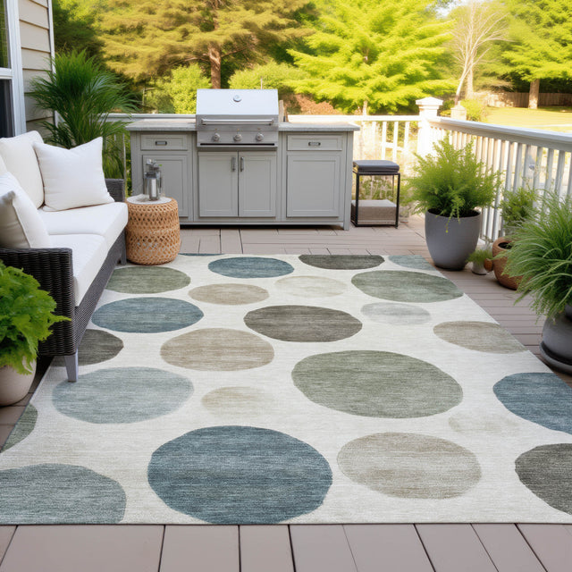 Addison Chantille ACN2062 Geometric Machine Made Transitional Ivory Rug