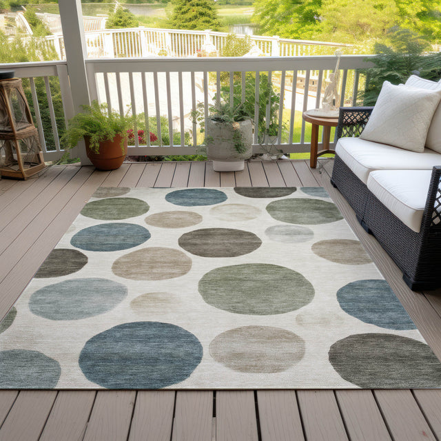 Addison Chantille ACN2062 Geometric Machine Made Transitional Ivory Rug