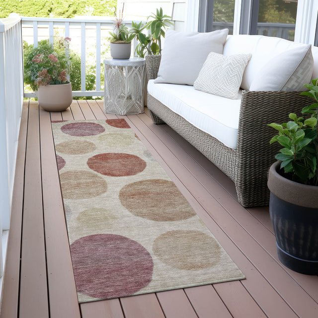 Addison Chantille ACN2062 Geometric Machine Made Transitional Salmon Rug