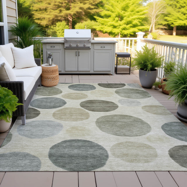 Addison Chantille ACN2062 Geometric Machine Made Transitional Taupe Rug