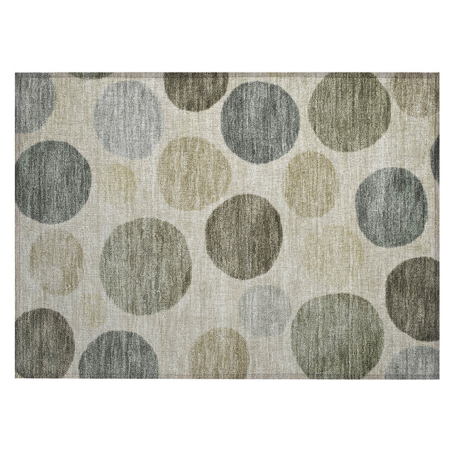 Addison Chantille ACN2062 Geometric Machine Made Transitional Taupe Rug
