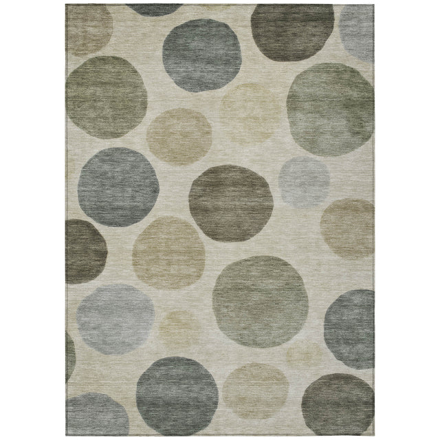 Addison Chantille ACN2062 Geometric Machine Made Transitional Taupe Rug