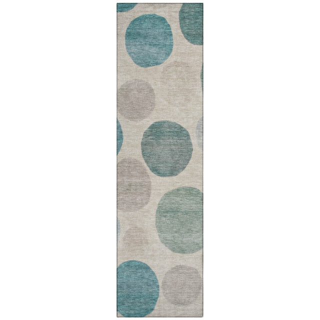Addison Chantille ACN2062 Geometric Machine Made Transitional Teal Rug