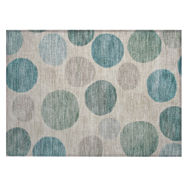 Addison Chantille ACN2062 Geometric Machine Made Transitional Teal Rug