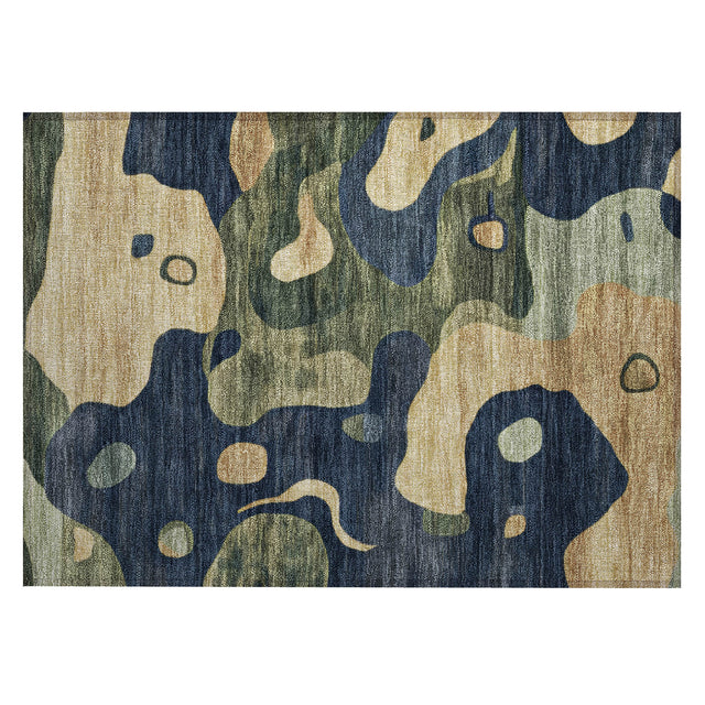 Addison Chantille ACN2063 Abstract Machine Made Transitional Navy Rug