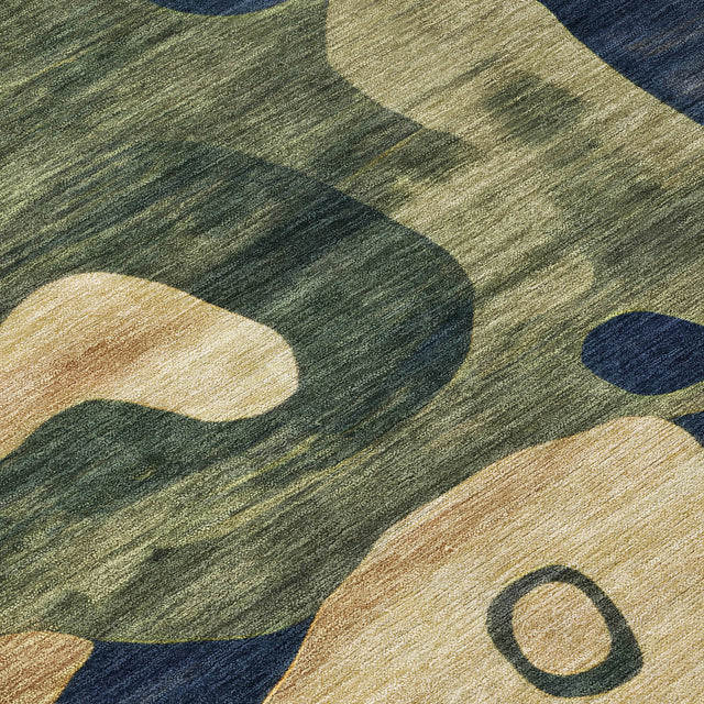 Addison Chantille ACN2063 Abstract Machine Made Transitional Navy Rug