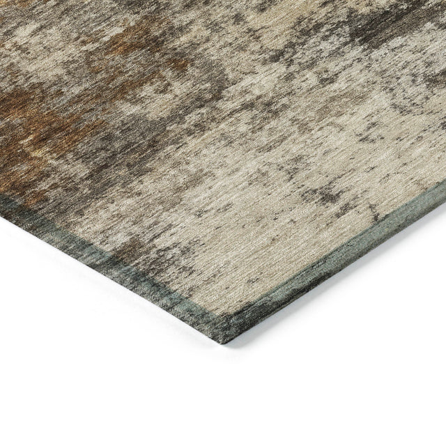 Addison Chantille ACN2064 Abstract Machine Made Transitional Brown Rug