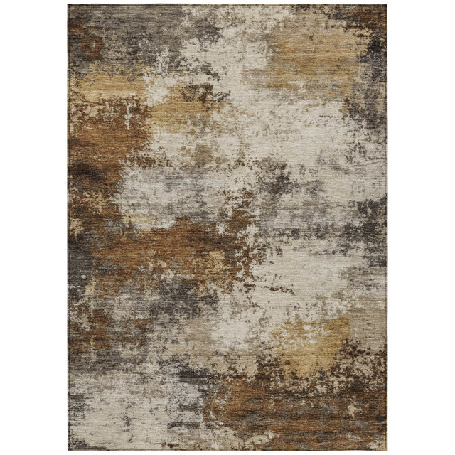 Addison Chantille ACN2064 Abstract Machine Made Transitional Brown Rug
