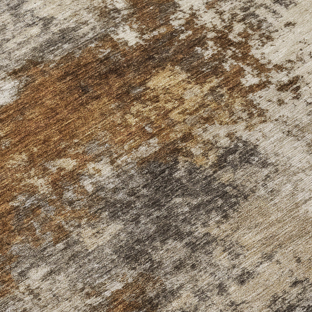 Addison Chantille ACN2064 Abstract Machine Made Transitional Brown Rug