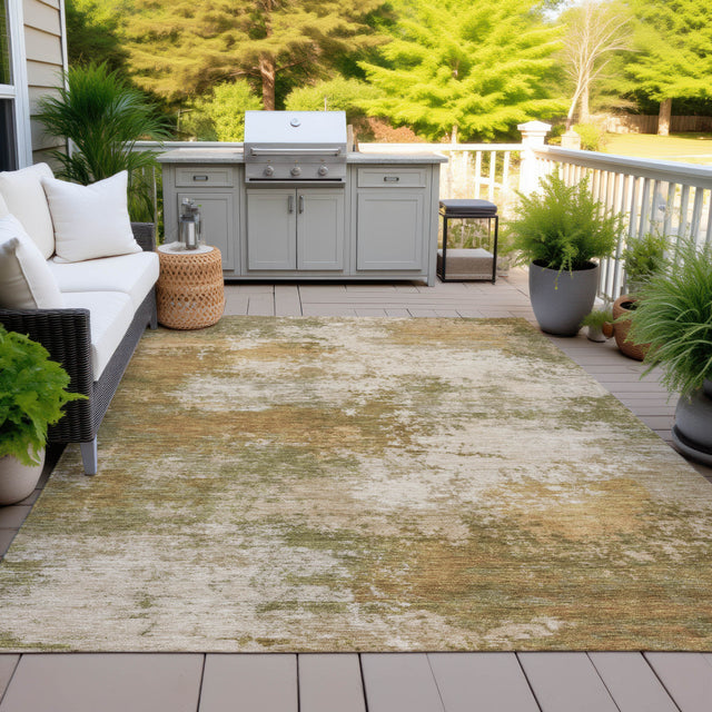 Addison Chantille ACN2064 Abstract Machine Made Transitional Copper Rug