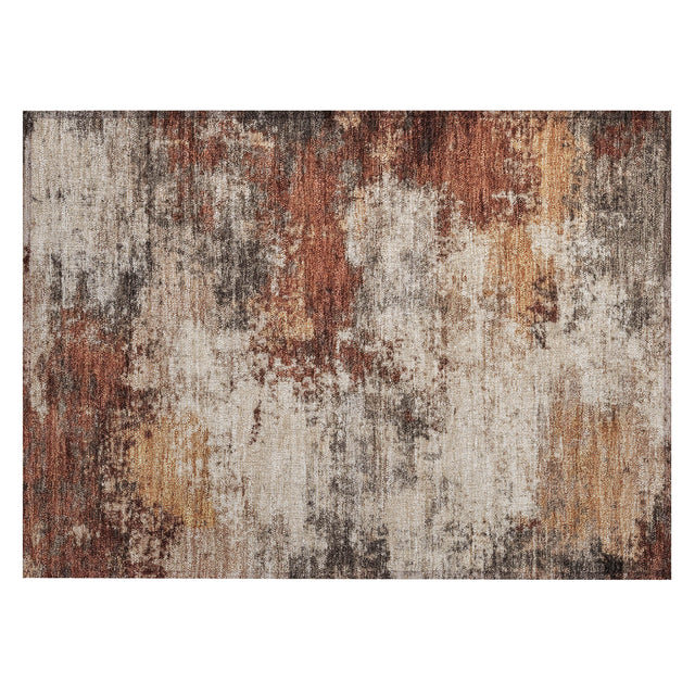 Addison Chantille ACN2064 Abstract Machine Made Transitional Paprika Rug