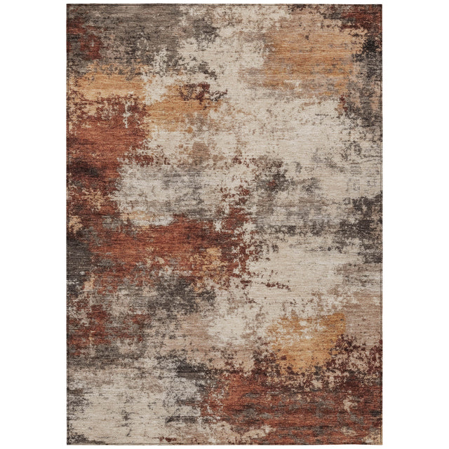 Addison Chantille ACN2064 Abstract Machine Made Transitional Paprika Rug