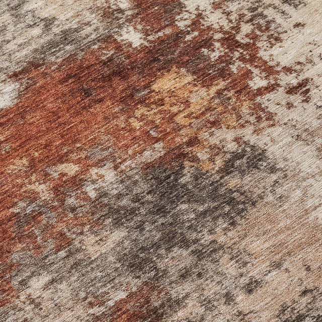 Addison Chantille ACN2064 Abstract Machine Made Transitional Paprika Rug