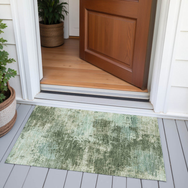 Addison Chantille ACN2065 Abstract Machine Made Transitional Aloe Rug