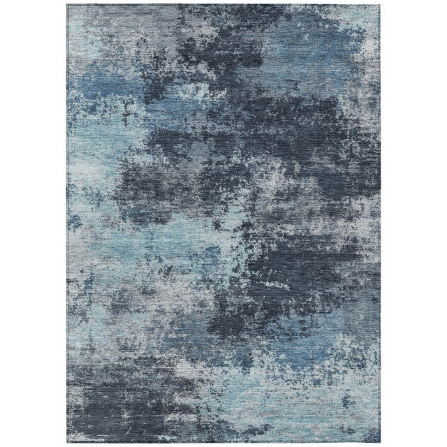 Addison Chantille ACN2065 Abstract Machine Made Transitional Blue Rug
