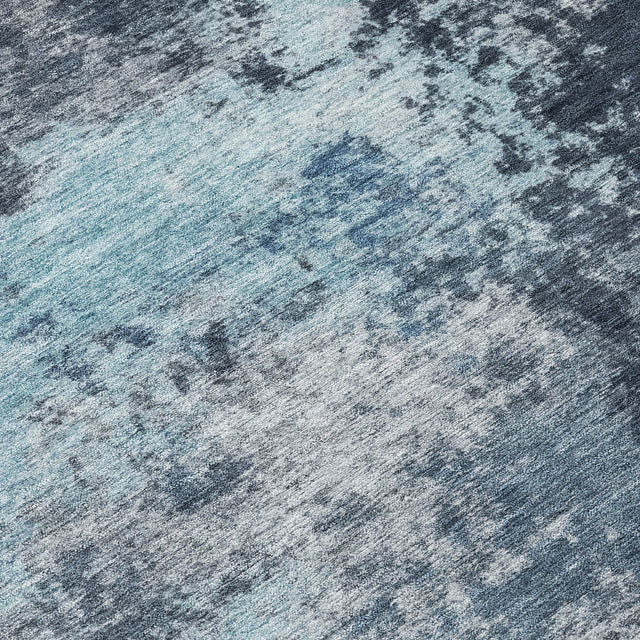 Addison Chantille ACN2065 Abstract Machine Made Transitional Blue Rug