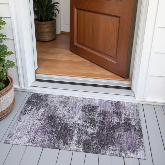 Addison Chantille ACN2065 Abstract Machine Made Transitional Purple Rug