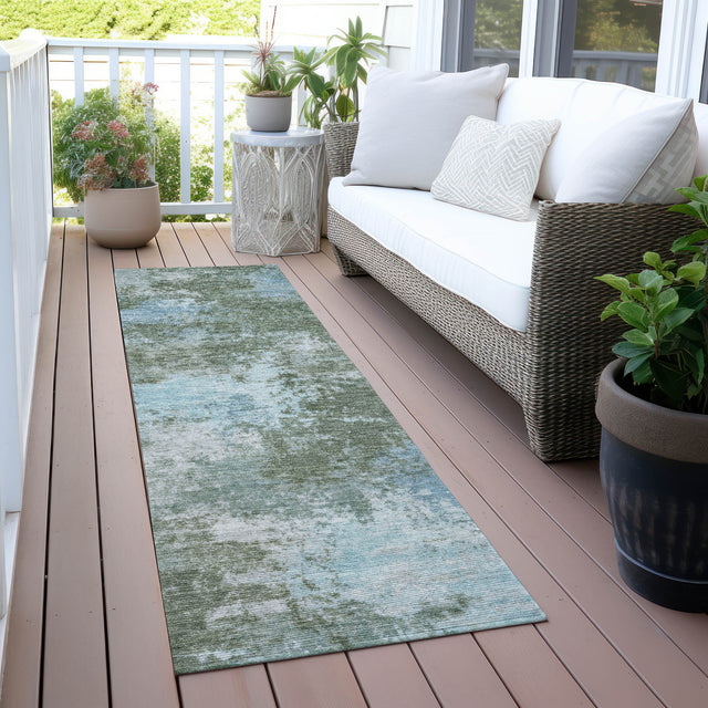 Addison Chantille ACN2065 Abstract Machine Made Transitional Sage Rug