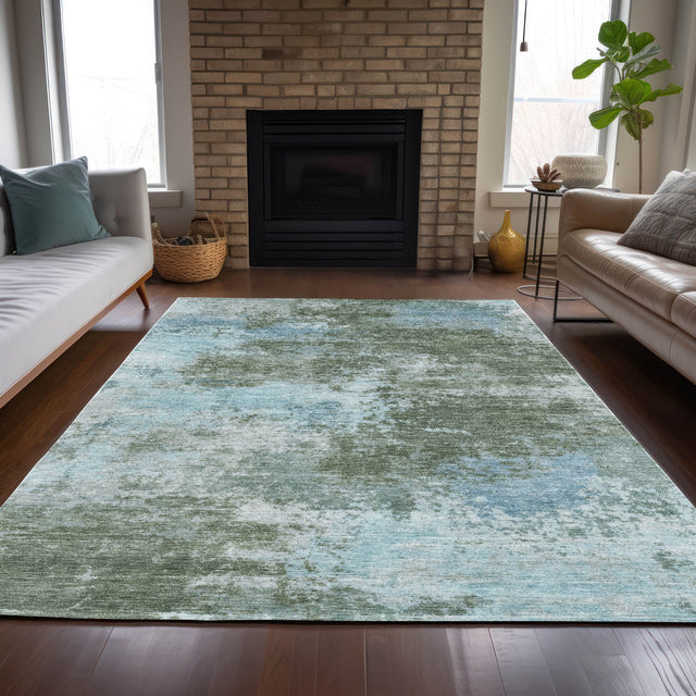 Addison Chantille ACN2065 Abstract Machine Made Transitional Sage Rug